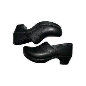 Dansko Professional Nurse Work Shoes Clogs Size 9.5 US 40 EU Black Leather